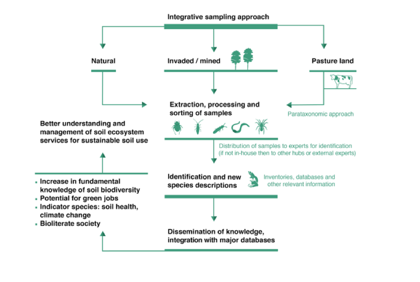 Fig. 1 : A schematic example of an integrative sampling approach.