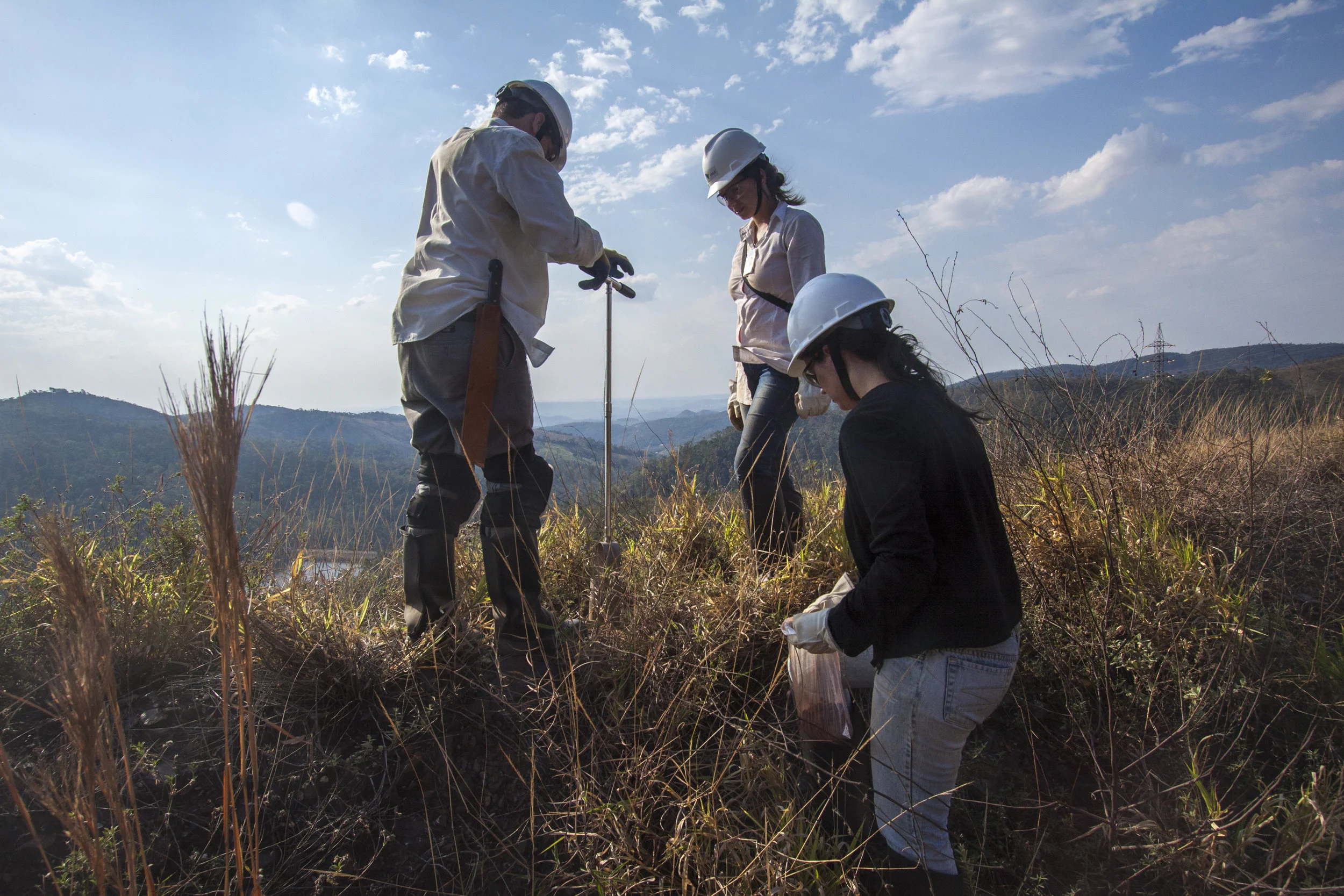 Soil sampling in Brazil