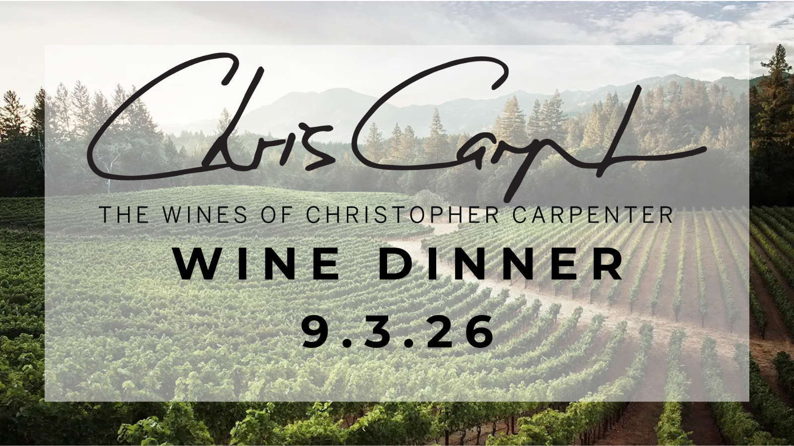 Howell Mt. vs Mt. Veeder: A Chris Carpenter Wine Dinner 