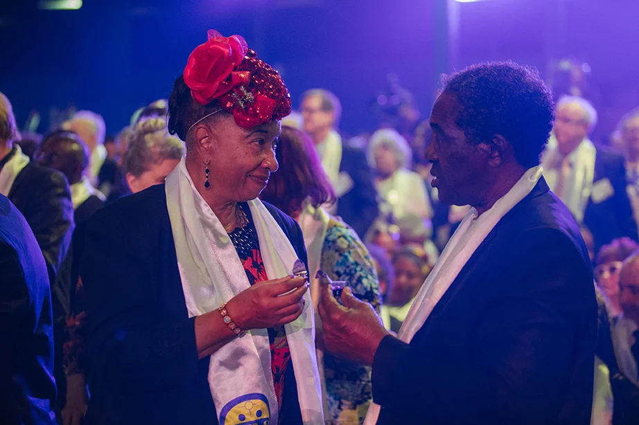 Couples renewed the vows and dedicated their families to being building blocks of peaceful communities.