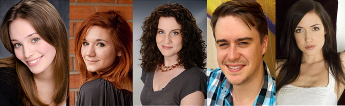 'Backstories" actors: (L-R) Allison Kessler, Jenna Kuerzi, Angela Carolfi, Glenn Kraft and Erika Smith