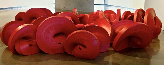 Jae Ko, JK632, 2007-08, rolled paper, glue and calligraphy ink, installation of 14 works, dimensions variable, Courtesy of the Artist