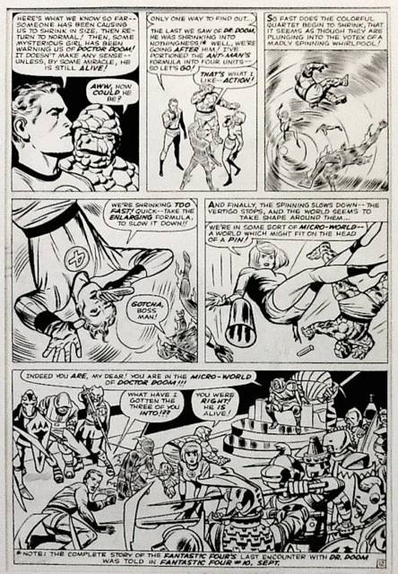 Original art for The Fantastic Four, Jack Kirby and Stan Lee