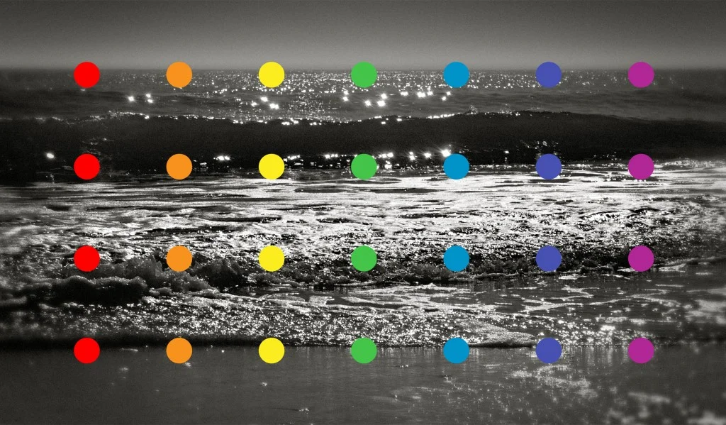 'Calm' by Lois White. Experimental photography printed on watercolor paper, 40x26