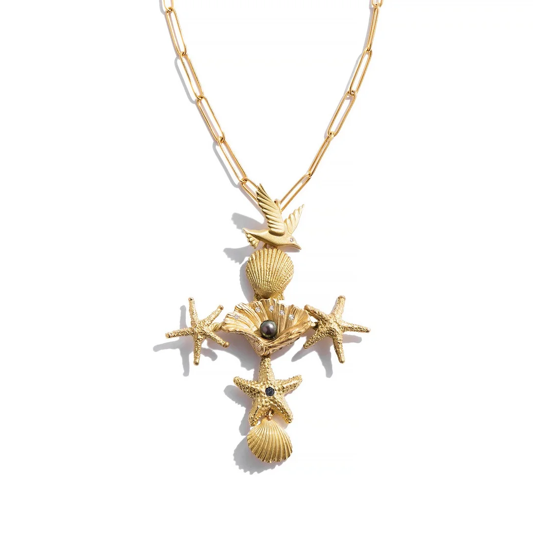 Renato Cipullo Large Croce Marina Pendant