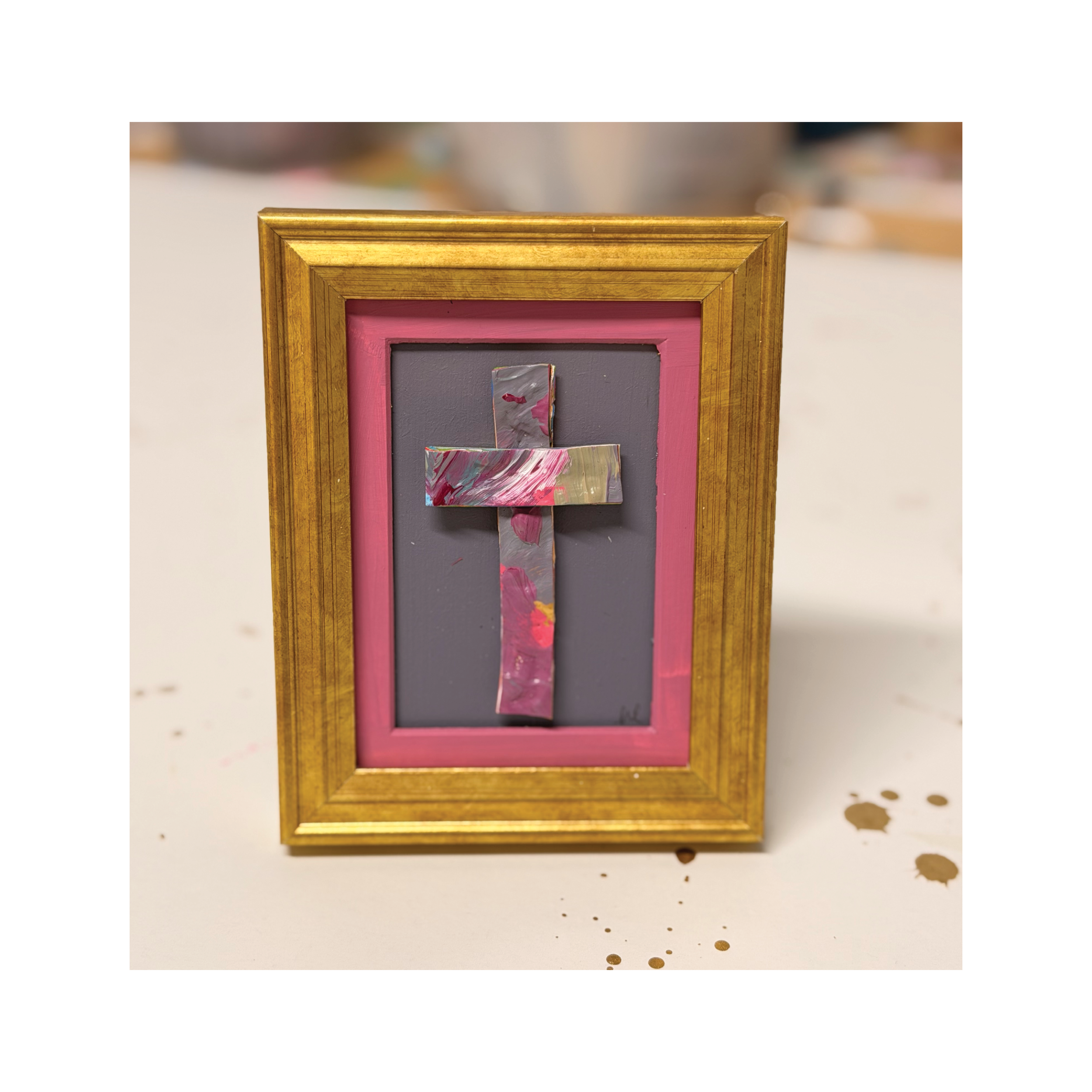 Cross (Gold Mini Frame) No. 3