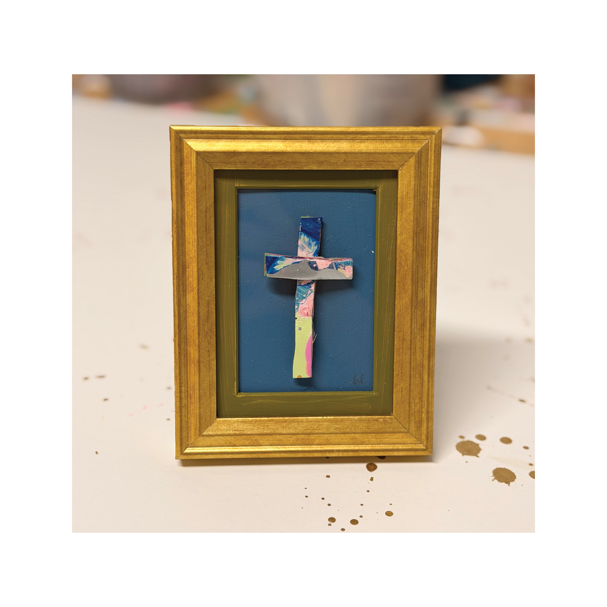 Cross (Gold Mini Frame) No. 9