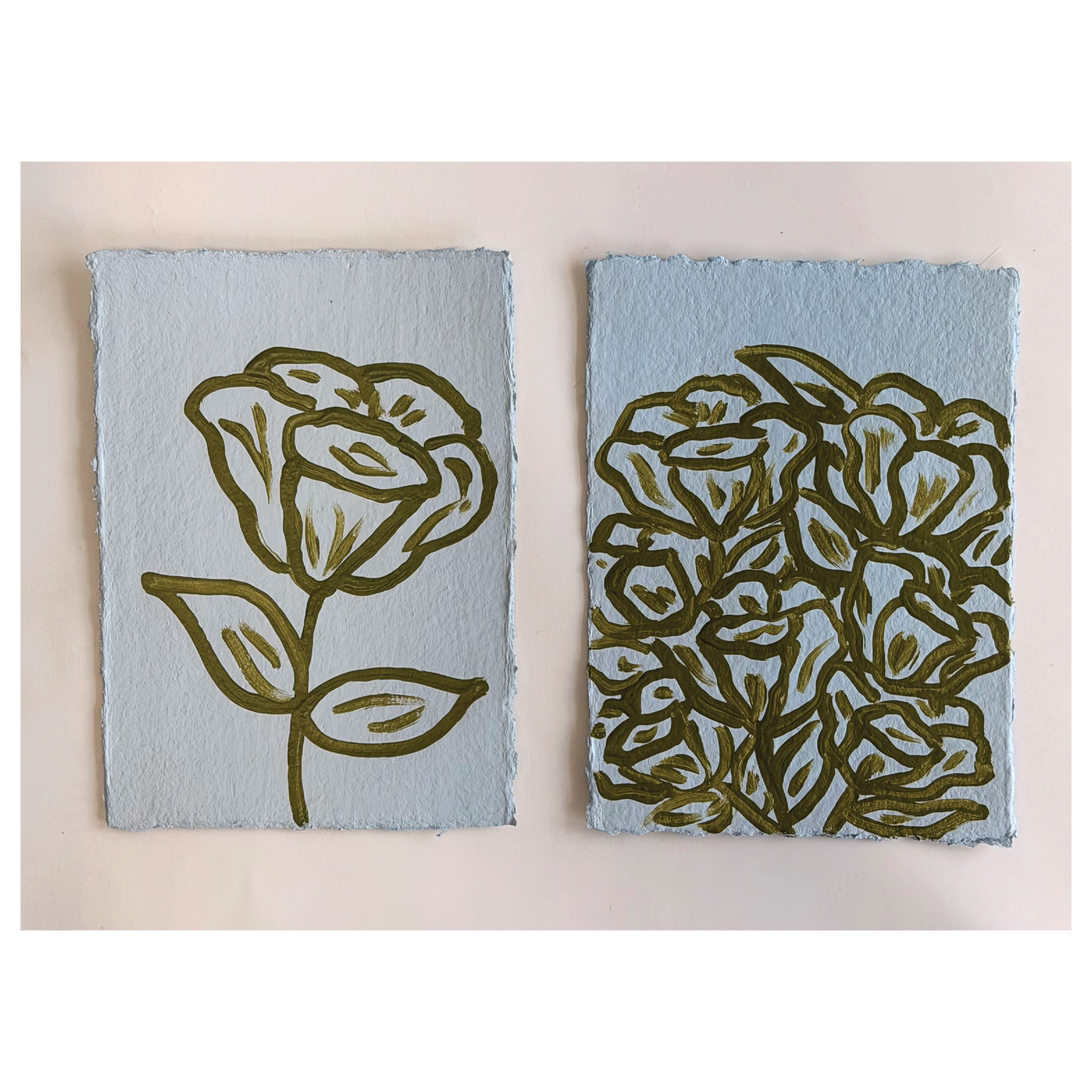 Seaweed Salad on English Blue (5x7)