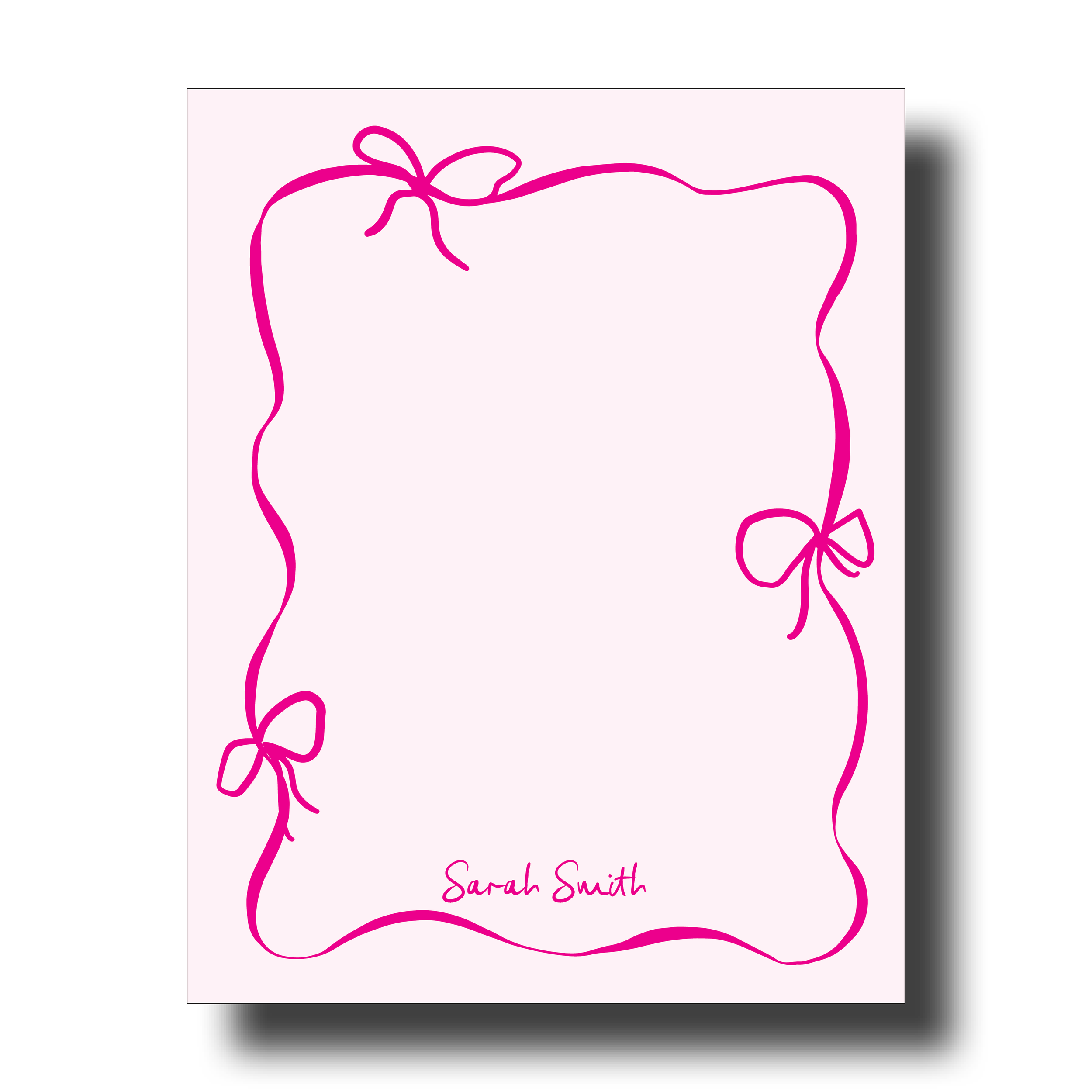 Vertical Bows - Pink