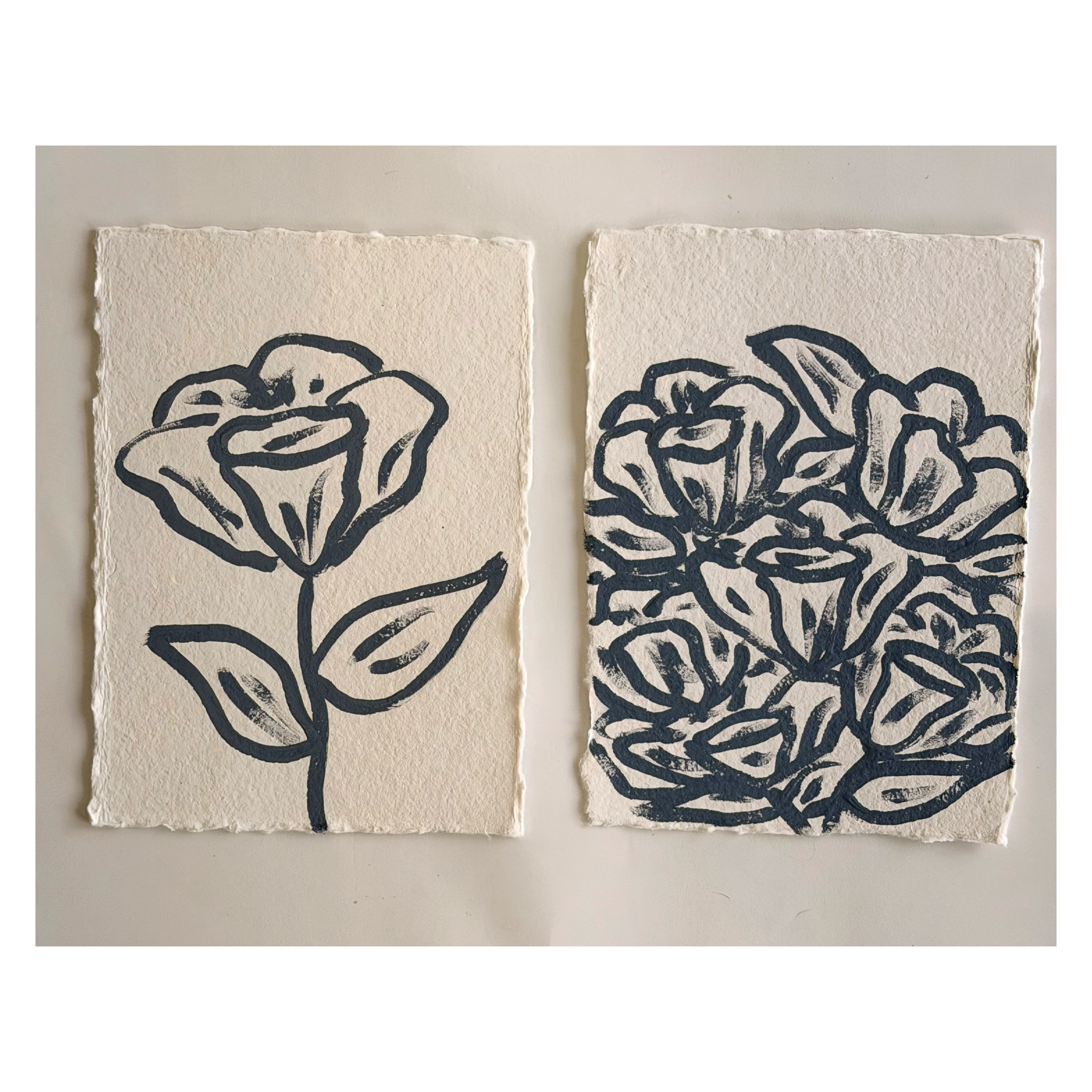 Denim Blue on Paper (5x7)