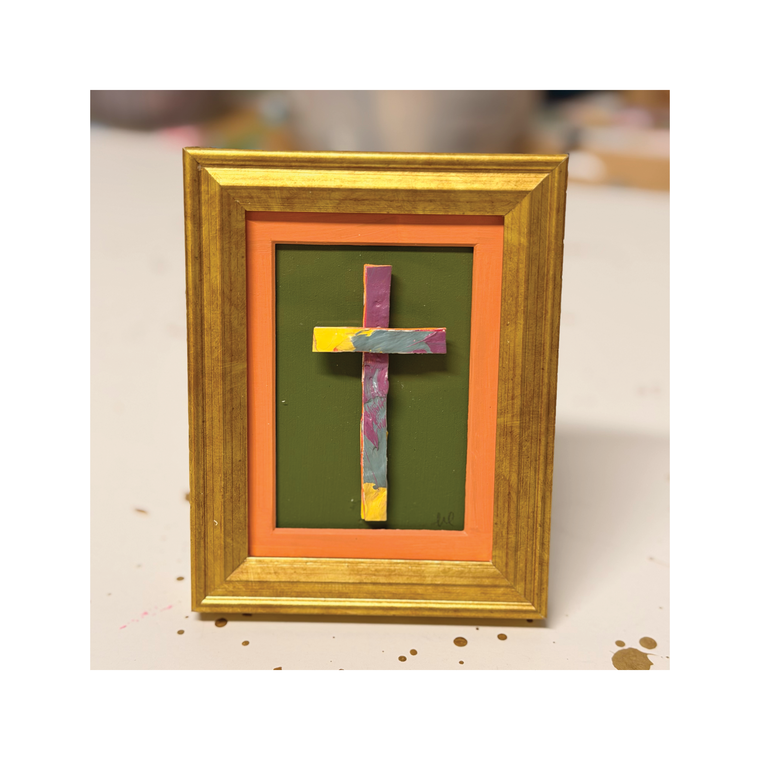 Cross (Gold Mini Frame) No. 8