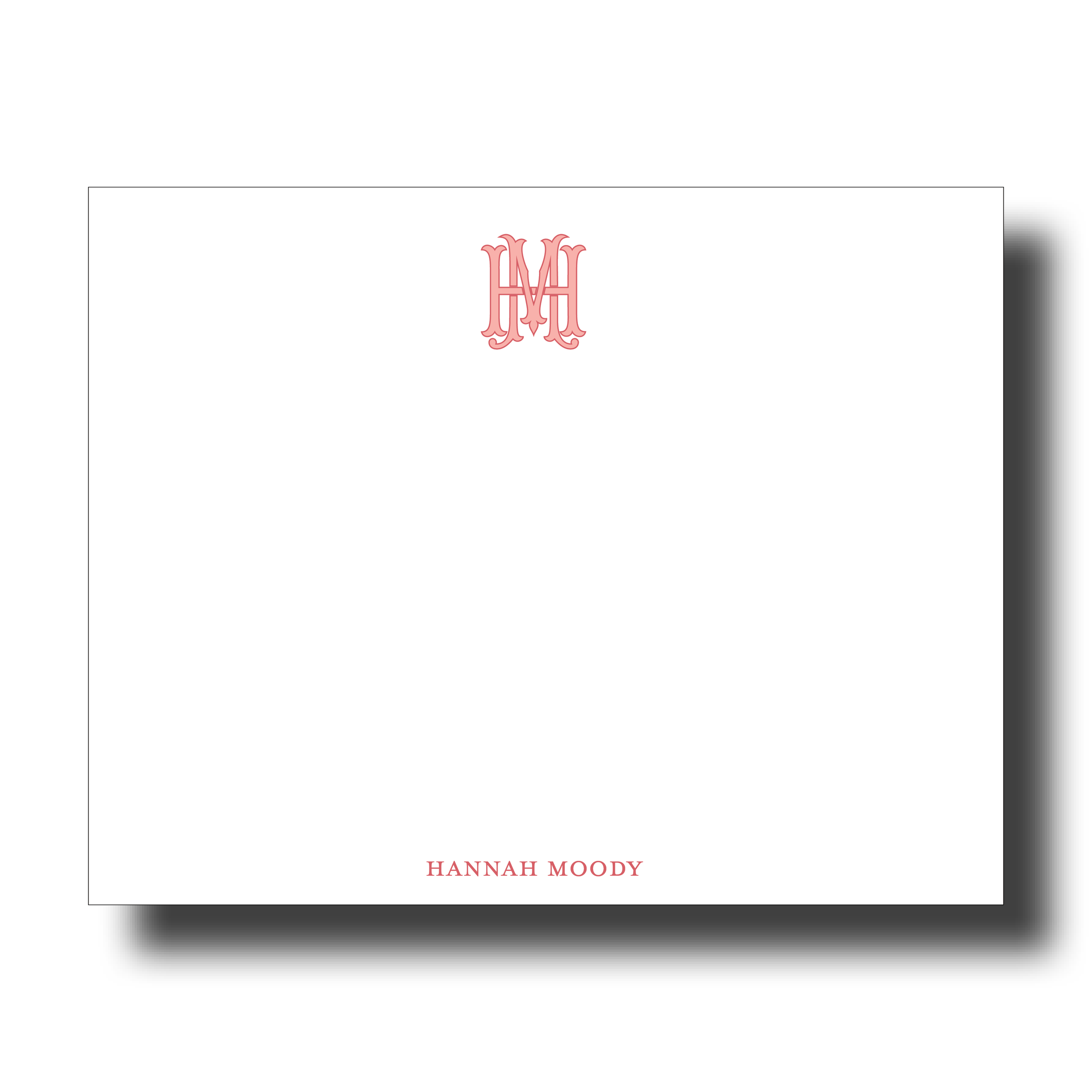 Monogram Chic - Coral