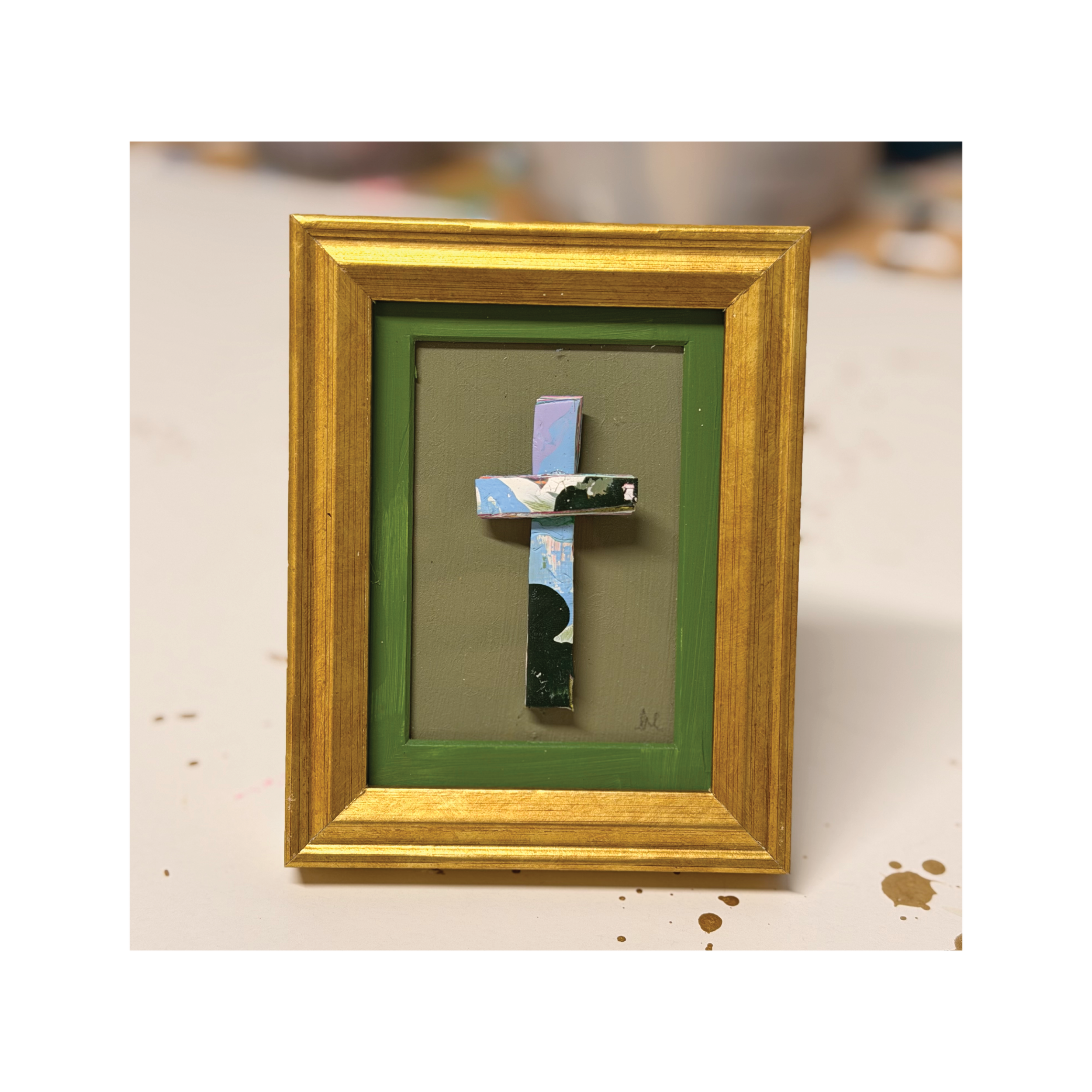 Cross (Gold Mini Frame) No. 2
