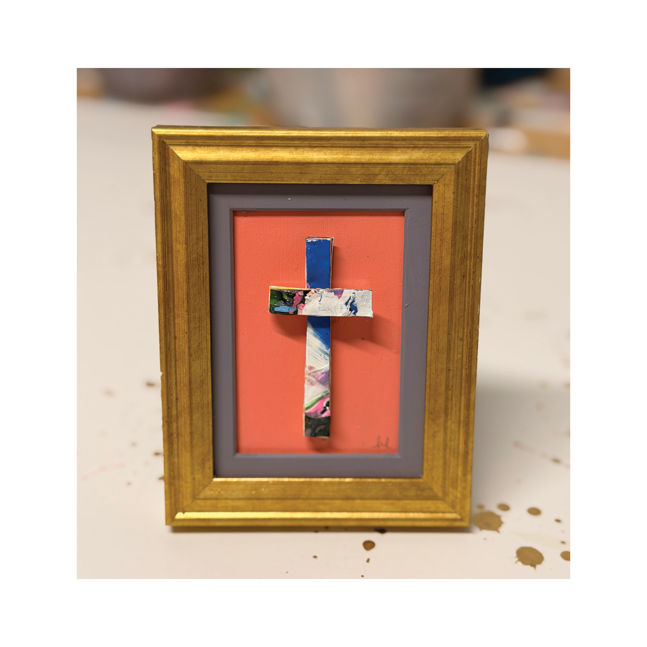 Cross (Gold Mini Frame) No. 5