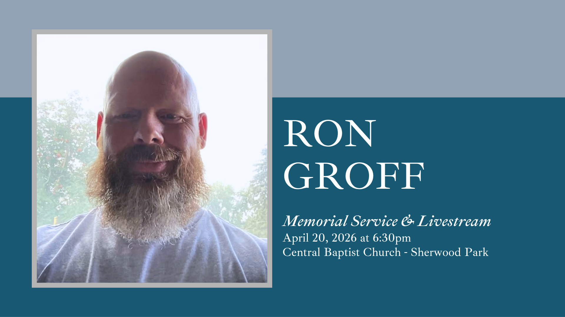 Ron Groff | Memorial Service