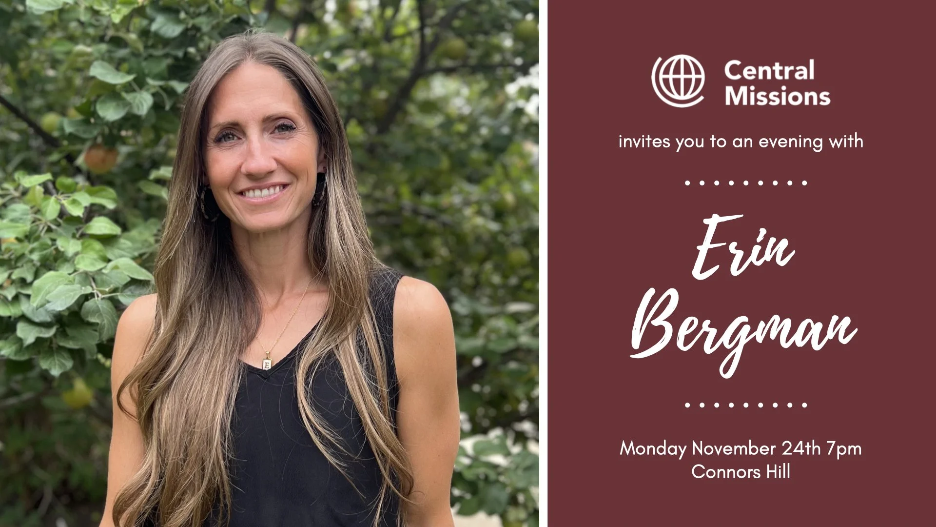 An Evening with Erin Bergman