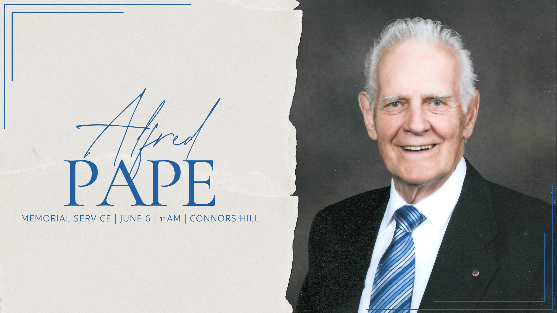 Alfred Pape Memorial Service