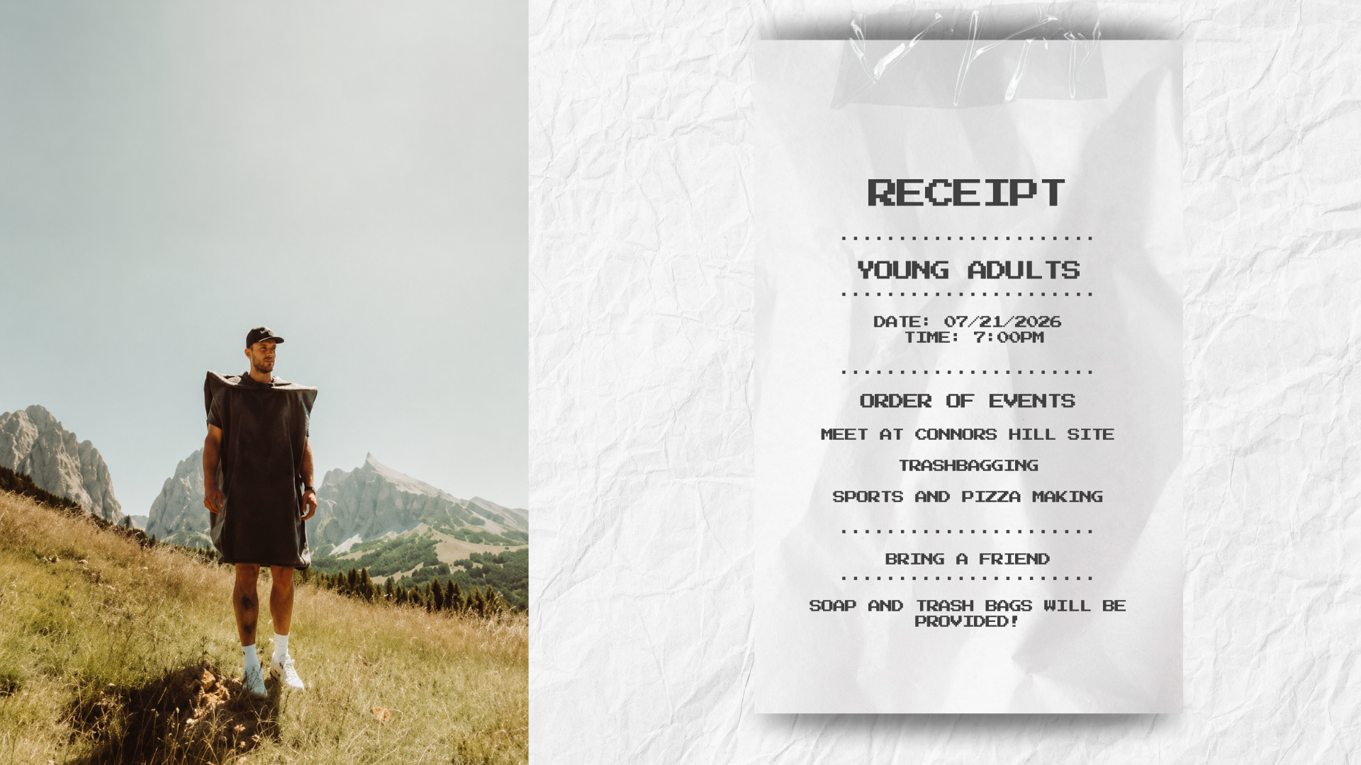 Young Adults | Trashbagging and Homemade Pizza | July 21