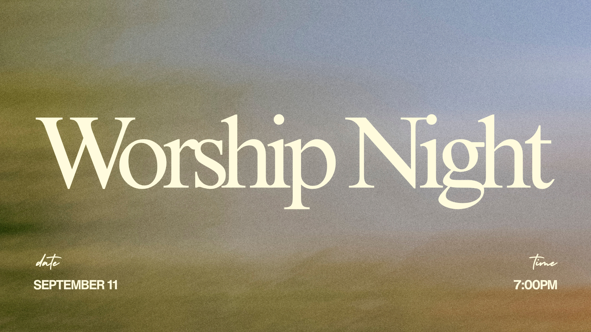All-Church Worship Night | September 11