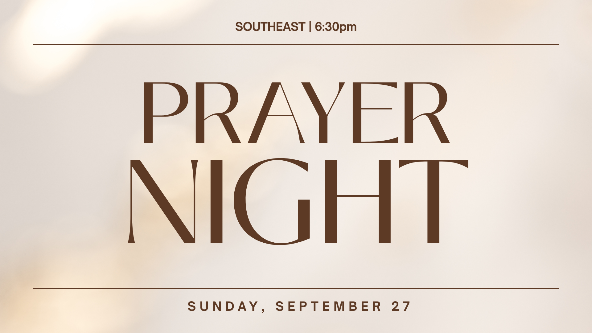 Southeast Prayer Ministry Night