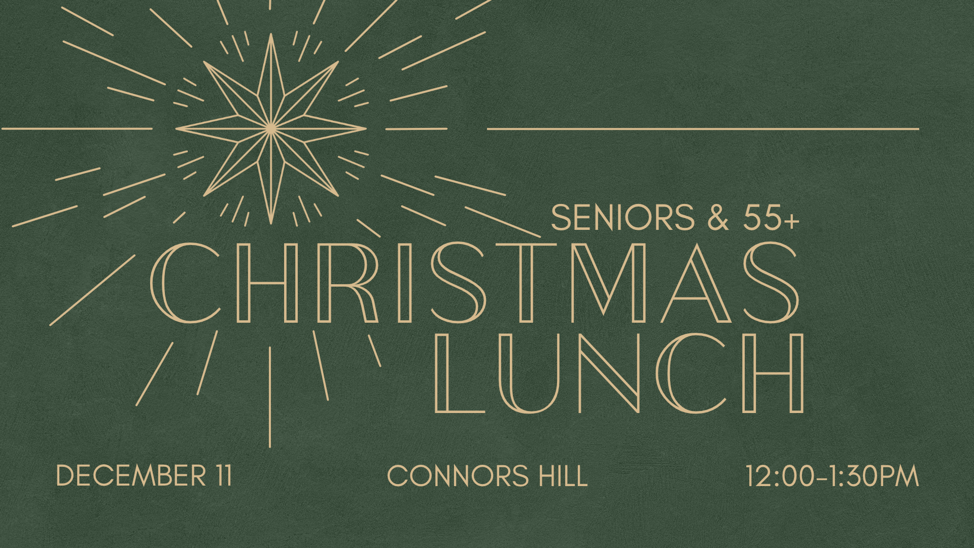 Seniors &amp; 55+ Christmas Lunch