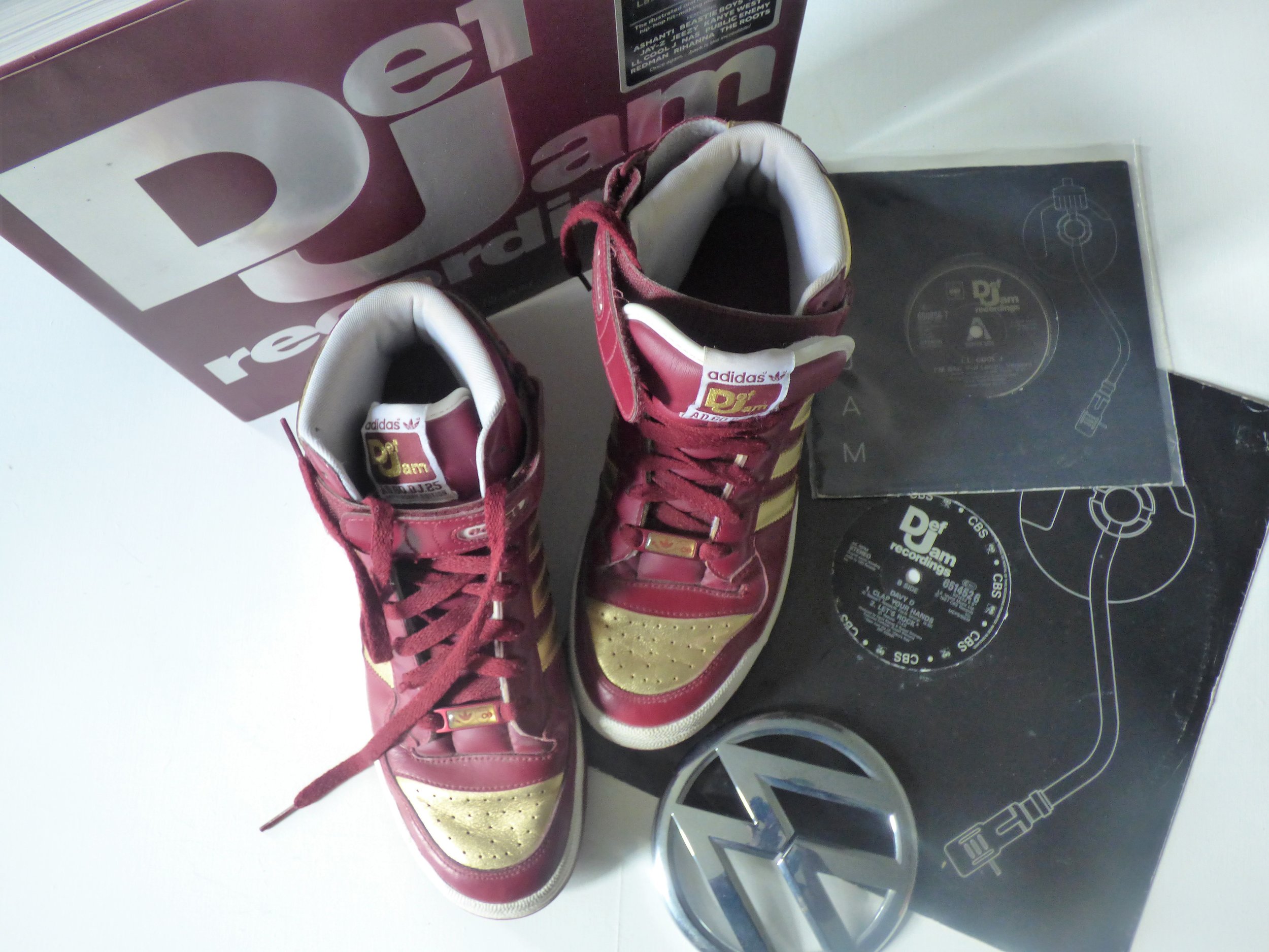 Def Jam Adidas Anniversary Forum Mid Shoes, Book & Vinyl Art In Particular