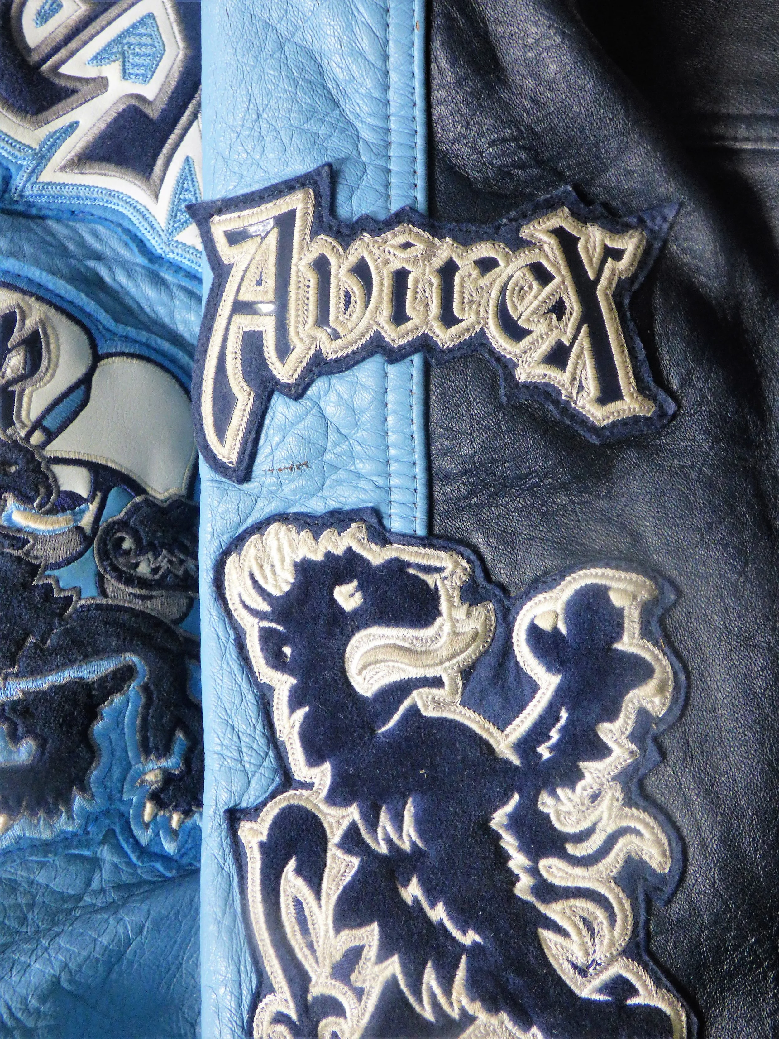 Avirex New York Blue Two Lions Leather 