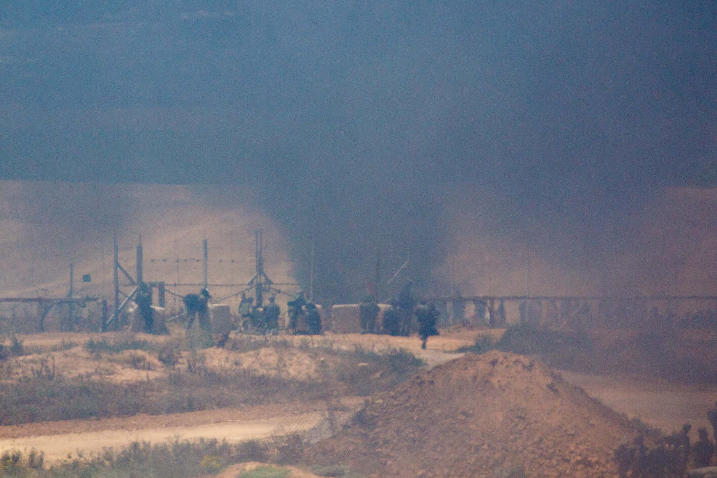 Northern Gaza Border, May 2018 - Clashes between IDF and Gaza peoples trying to forcefully cross the Israeli border