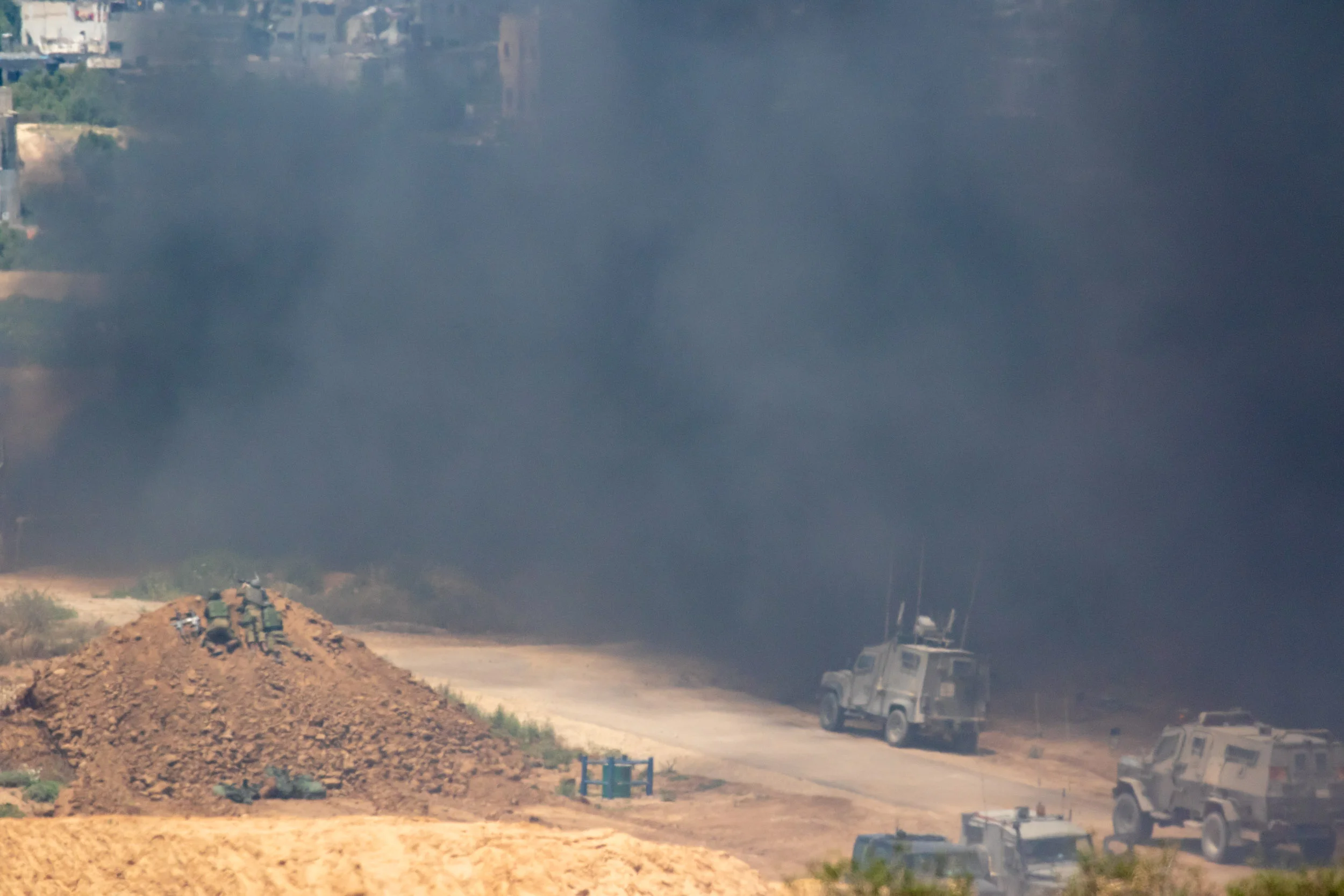 Northern Gaza Border, May 2018 - Clashes between IDF and Gaza peoples trying to forcefully cross the Israeli border