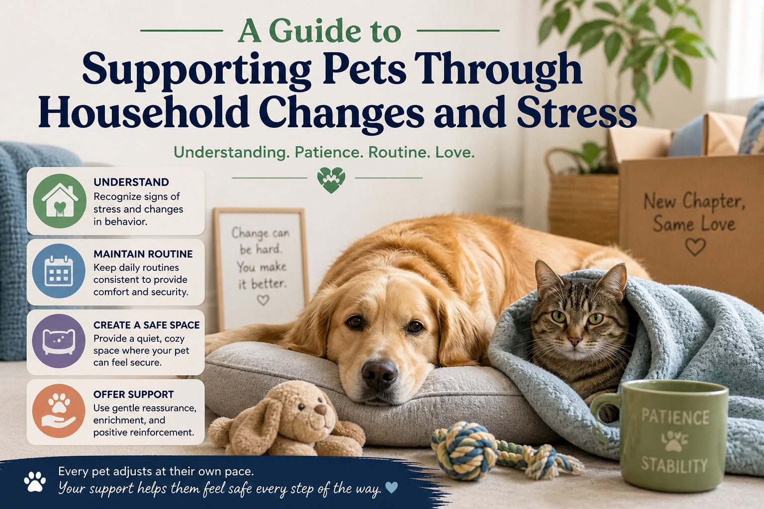 A Guide to Supporting Pets Through Household Changes and Stress
