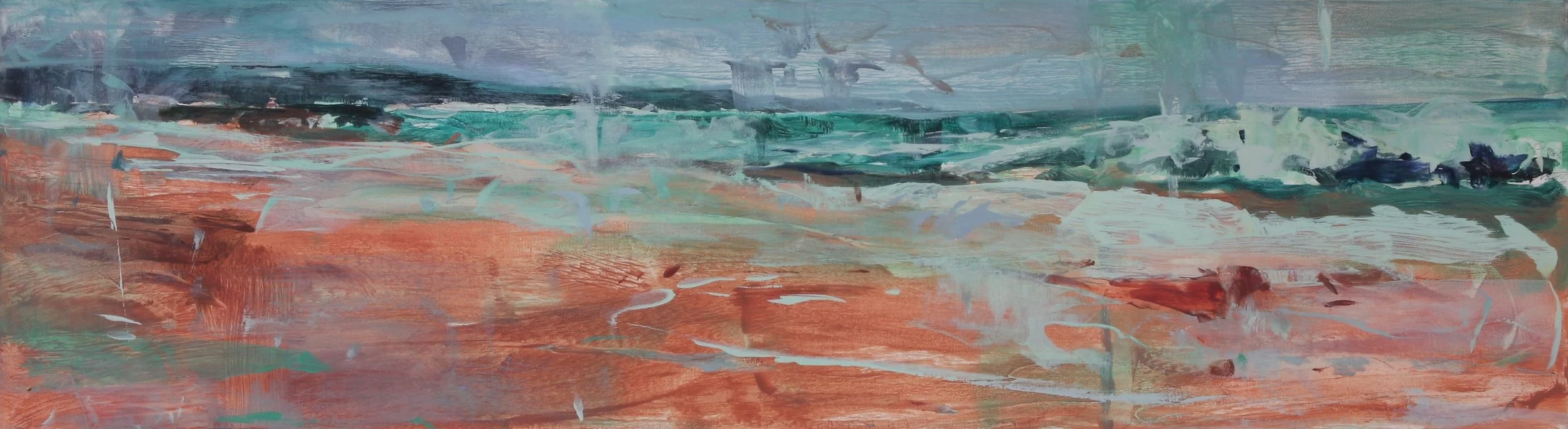 A Distant Wave I 2018 10’’ x 36’’ oil on canvas