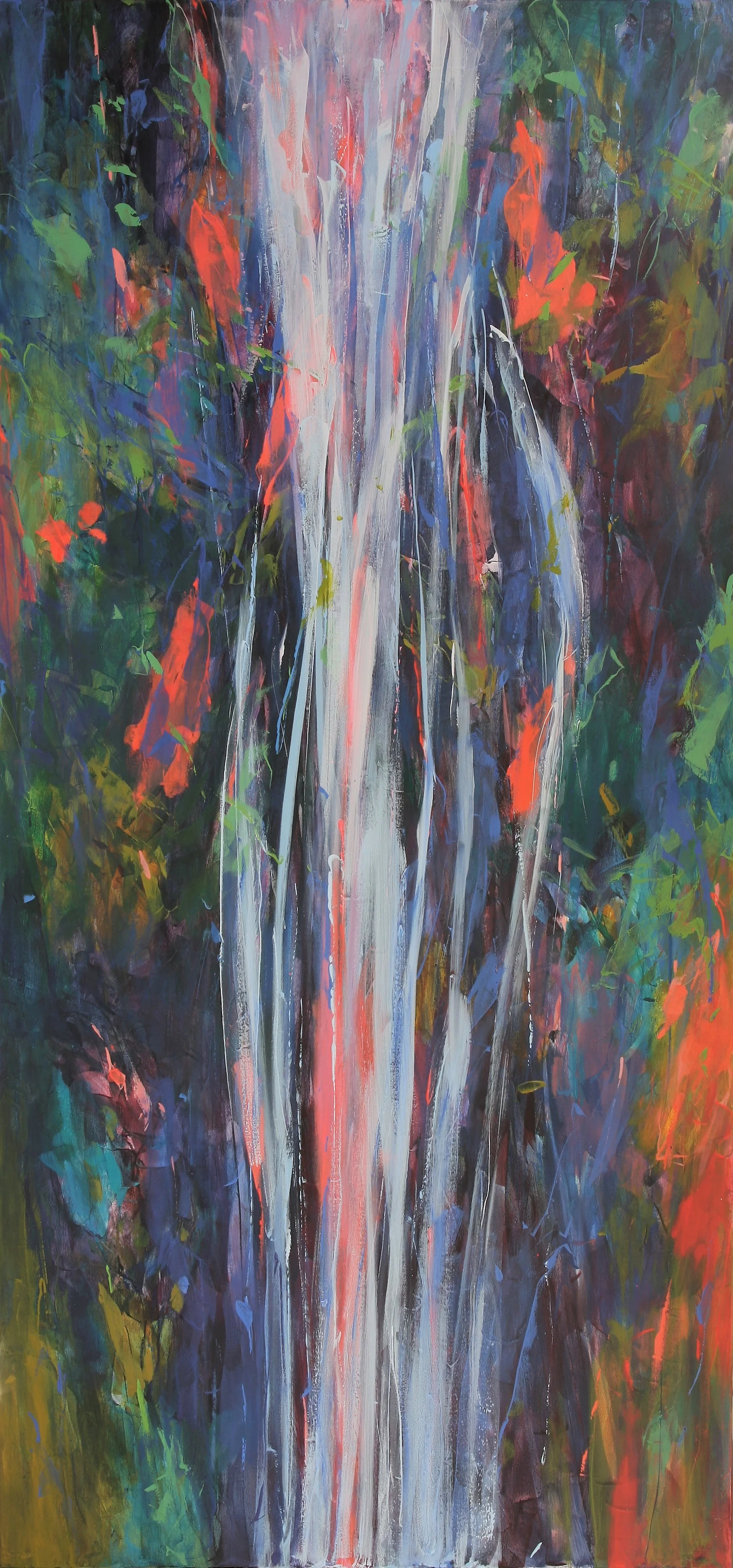 Falling Meadow II 2017 72’’ x 34’’ oil on canvas