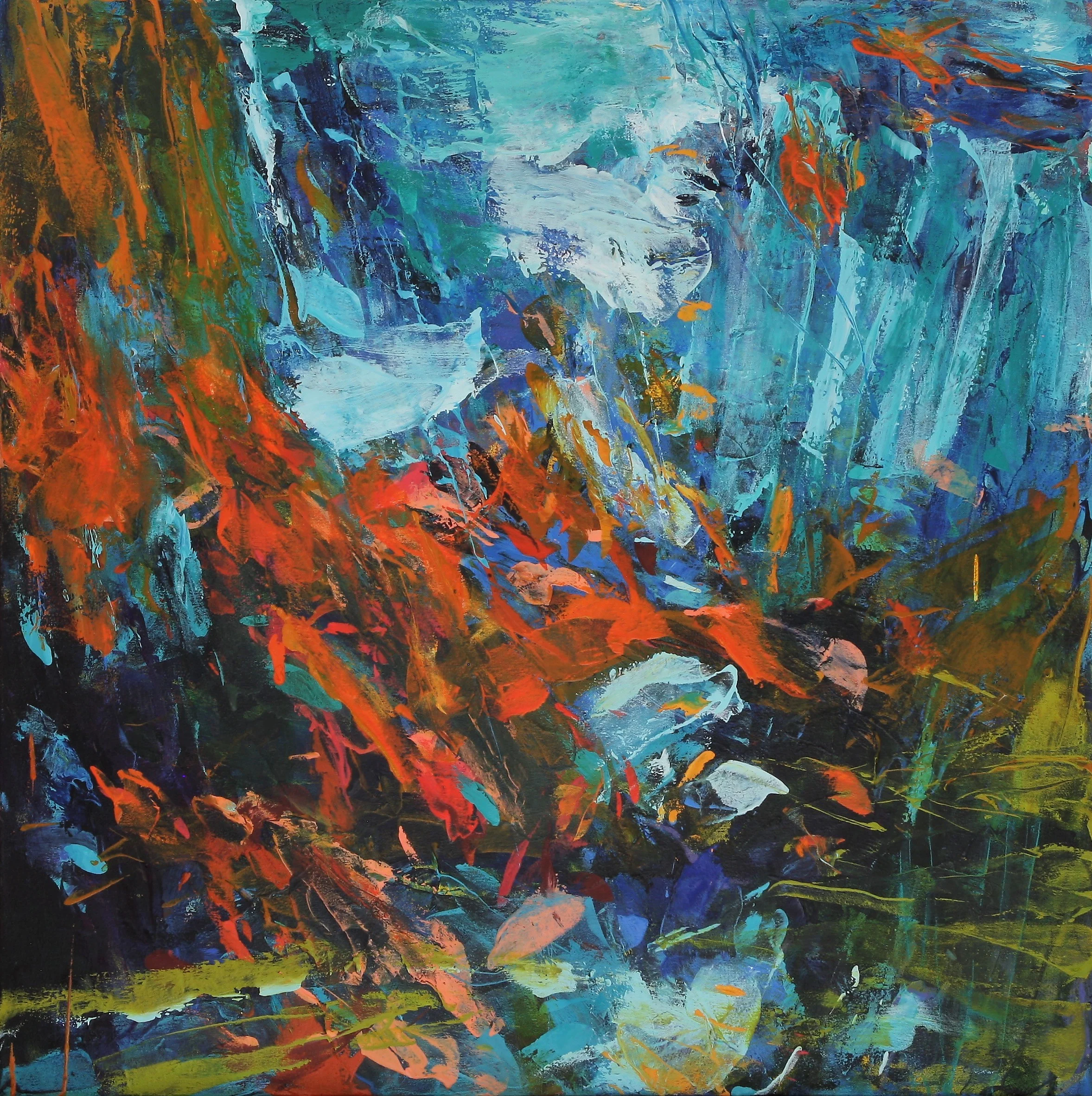 Tideline 2016 34x34 oil on canvas