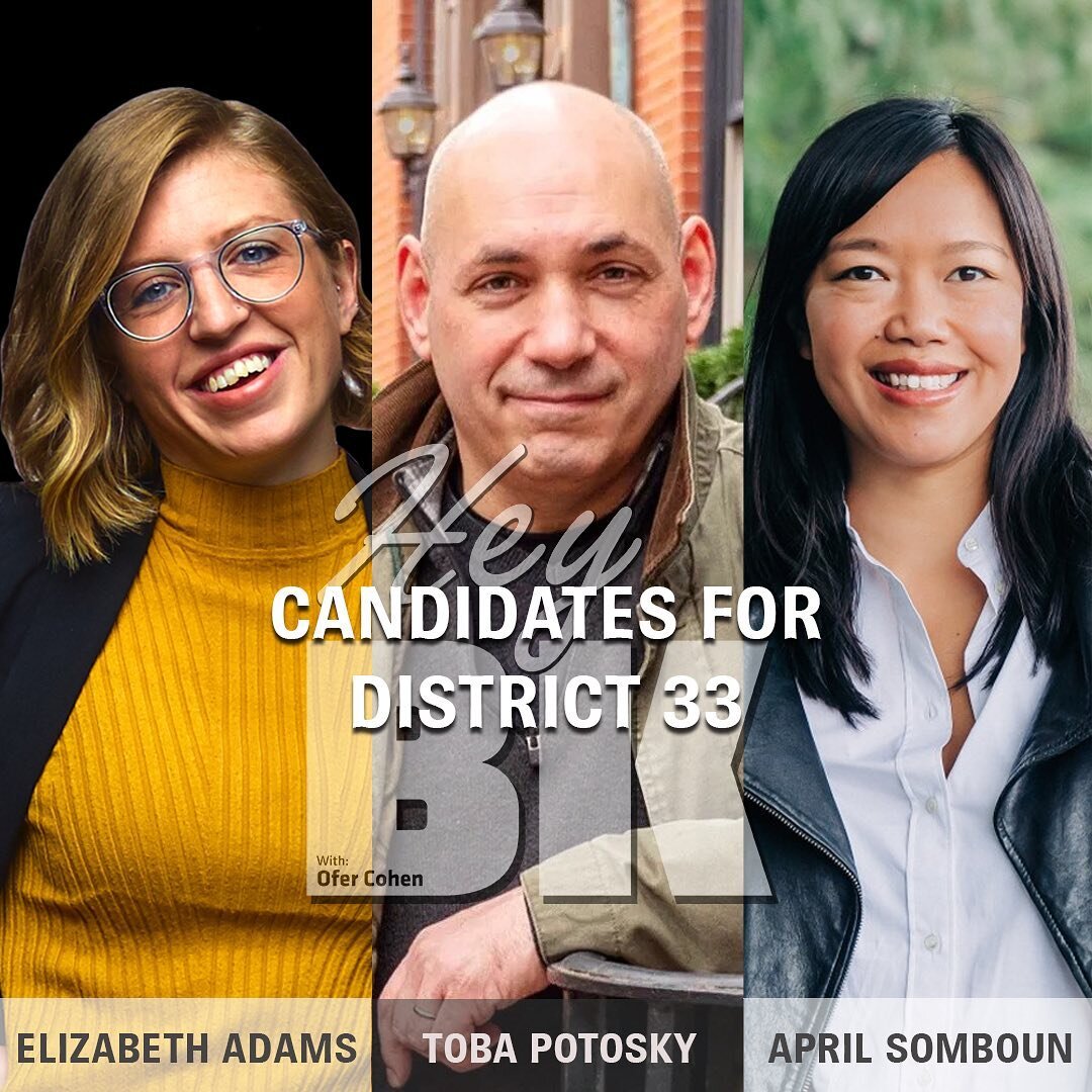 Live in City Council District 33 and still trying to decide which of the many candidates to rank on your ballot? 

Perhaps a listen to your favorite Brooklyn podcast can shed a little light. This season, we spoke to three candidates in this race, Tob