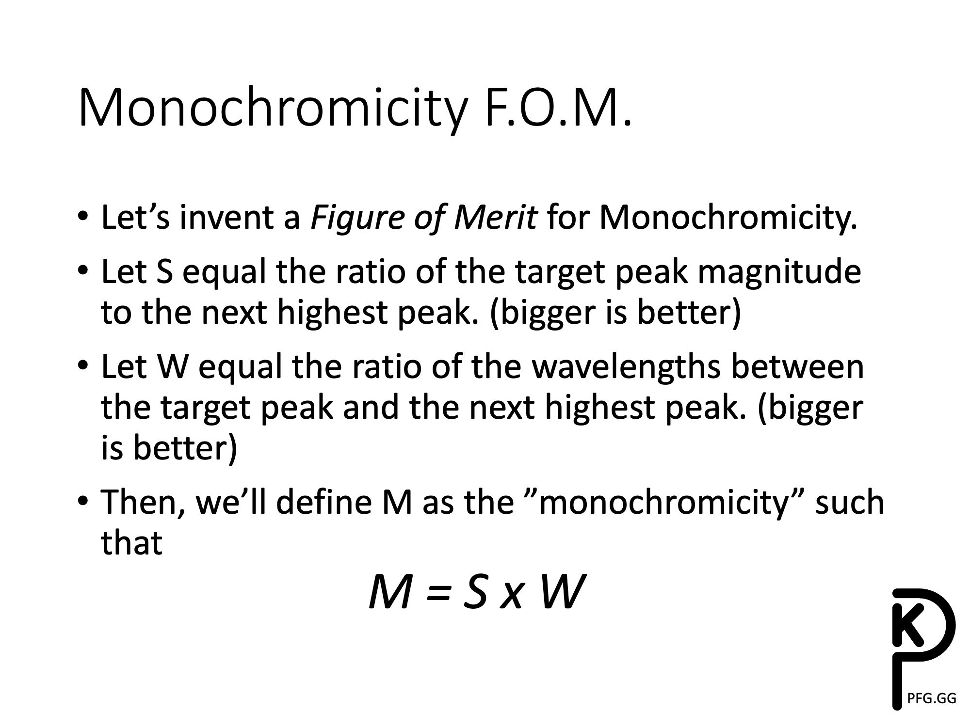 a monochromatic point source of light o