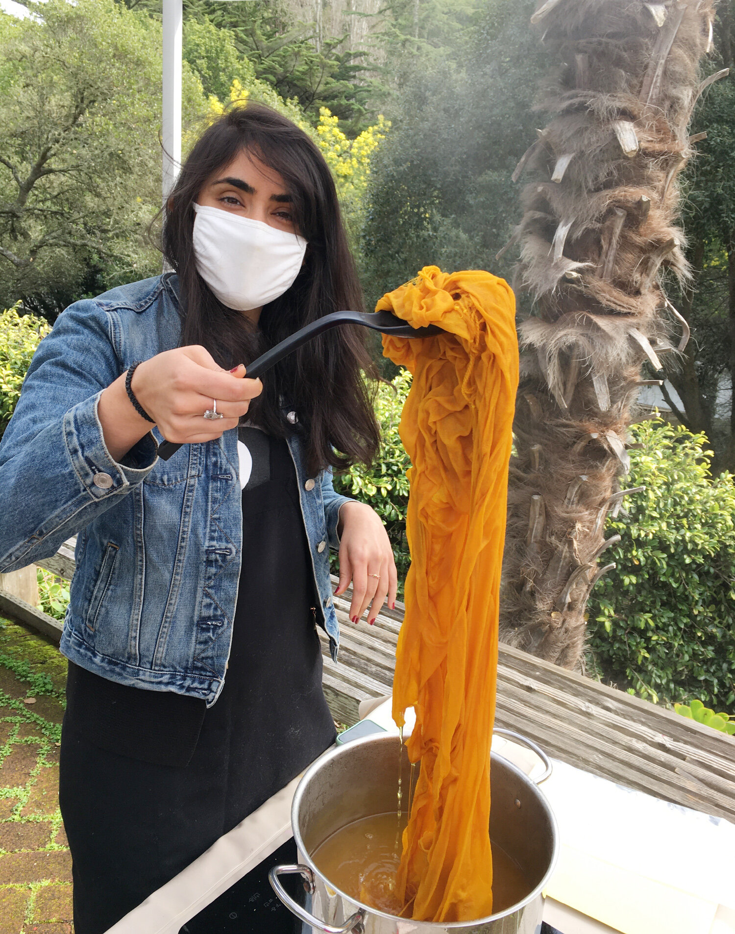 Dyeing a Scarf with Natural Dyes