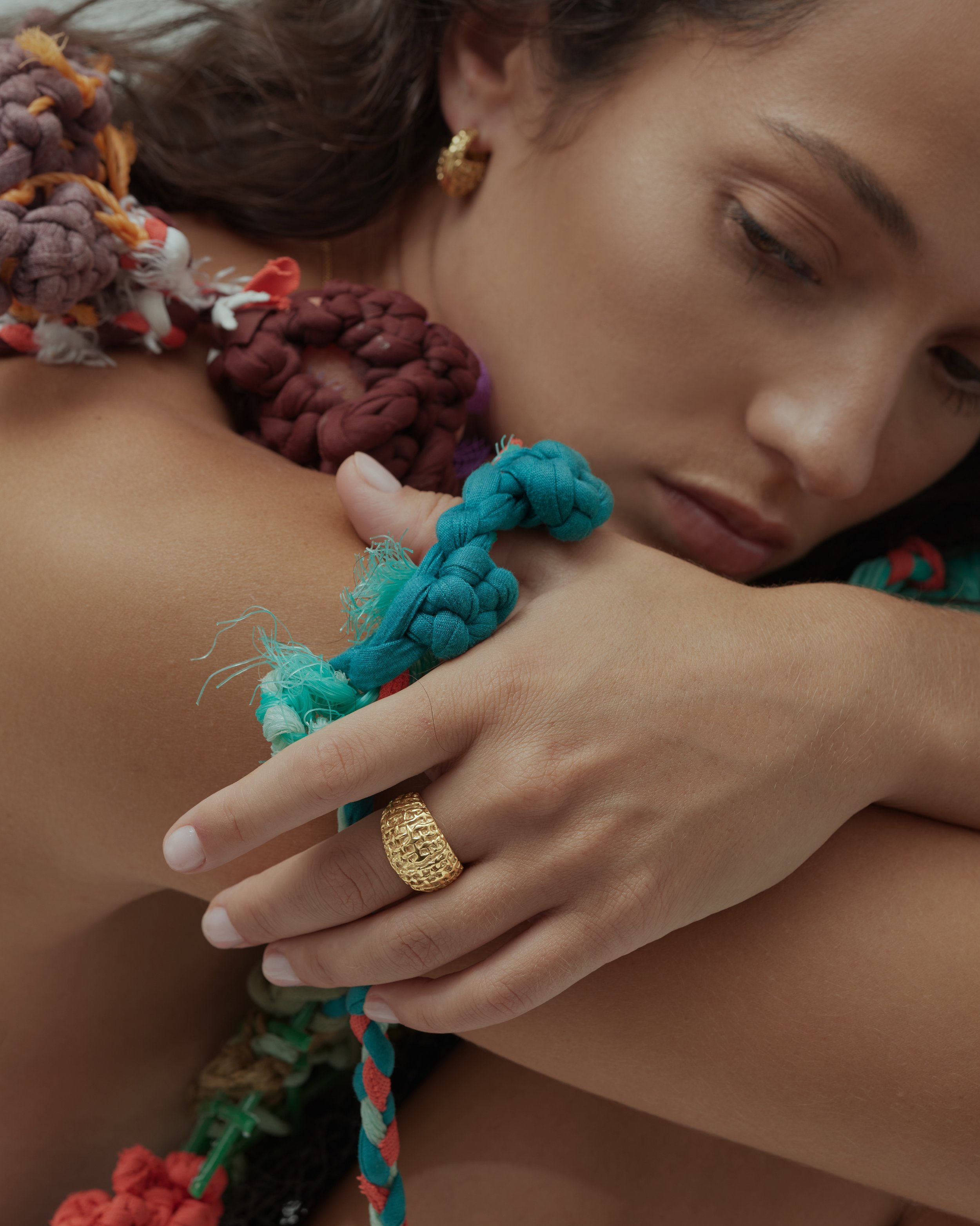 Basket Gold Plated Ring