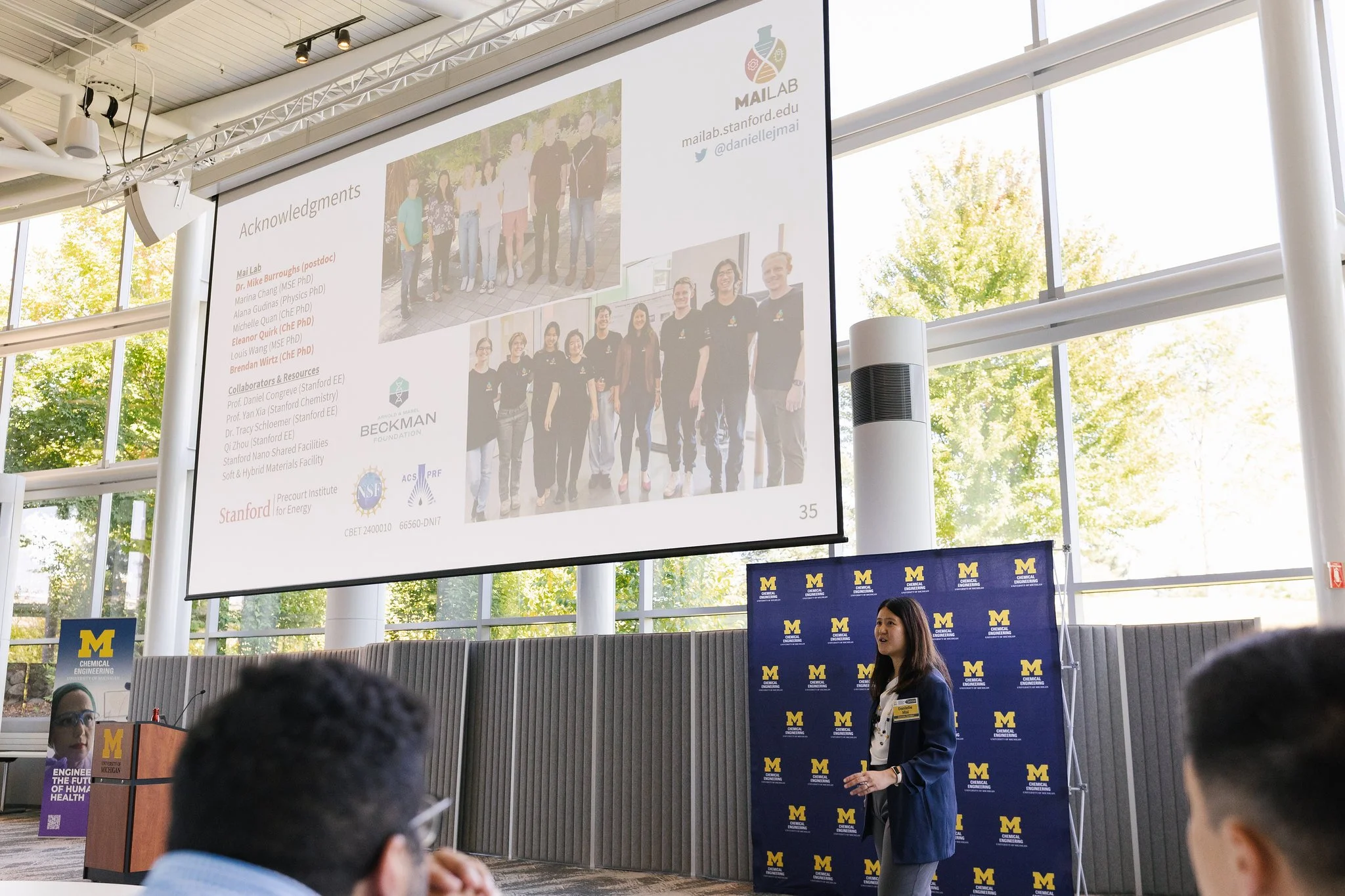 Danielle presenting at the University of Michigan