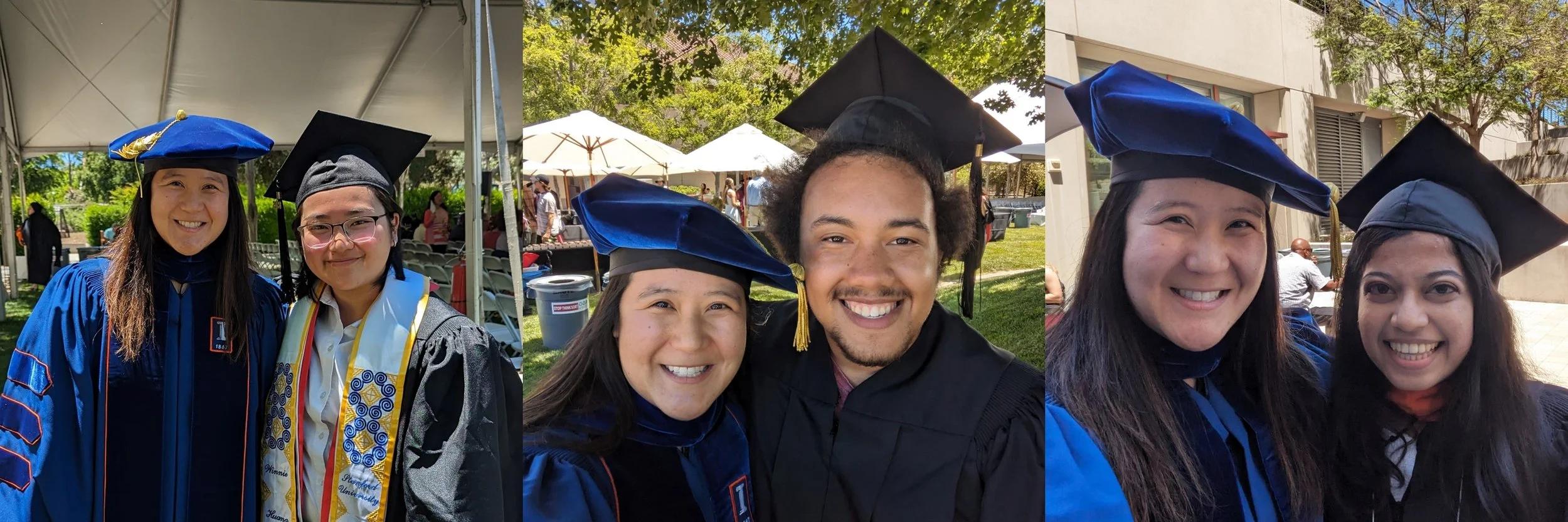 graduating students with Prof. Mai