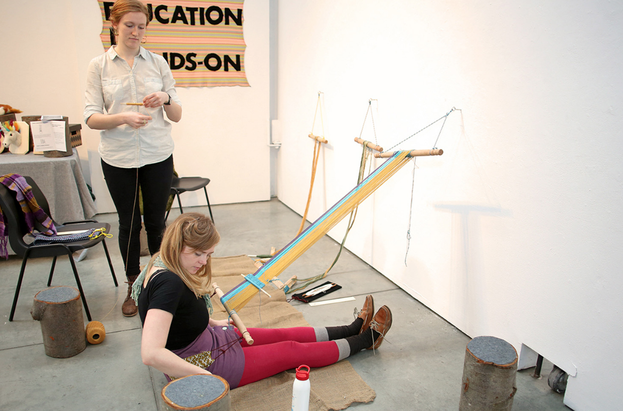 Weaving at the Future of Education Project , Emily Carr University, (In partnership with Nicola Hodges), 2017.