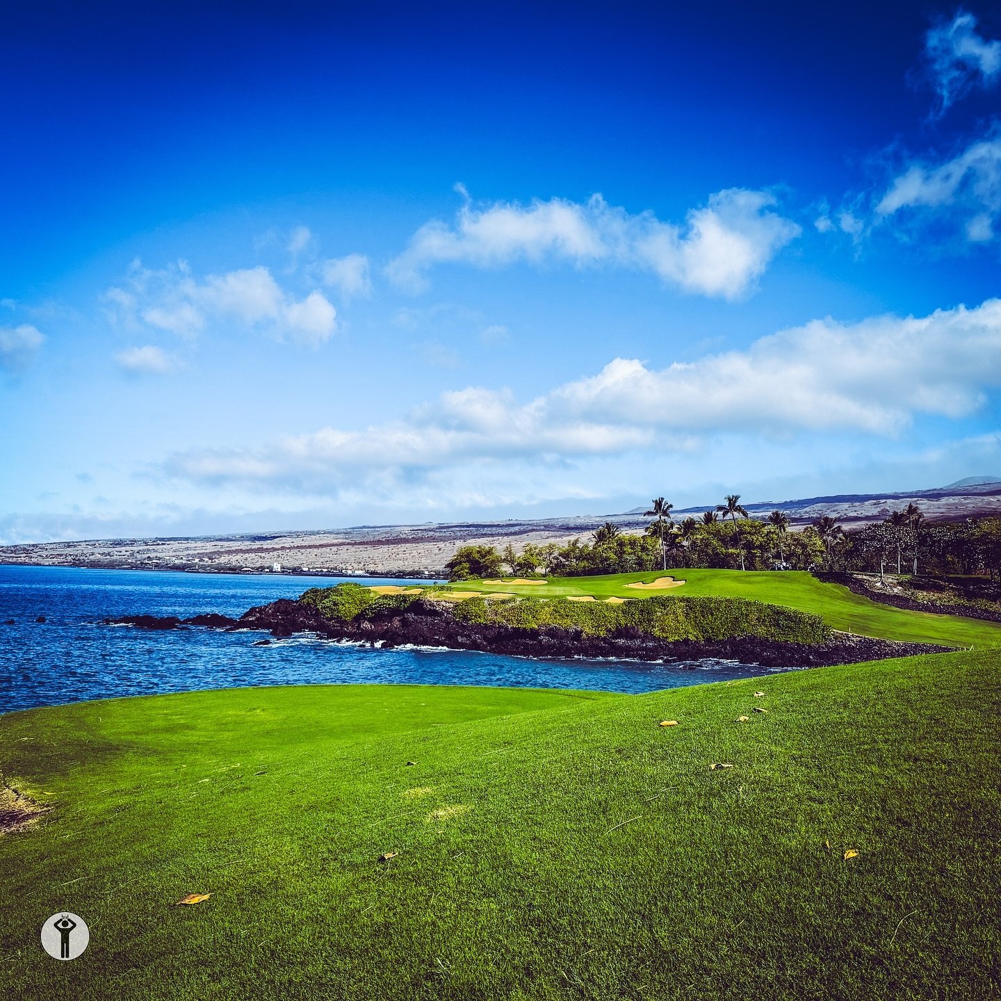 Today was a challenging and windy day at @maunakeagolf.  But there are some simply stunning views on this course.