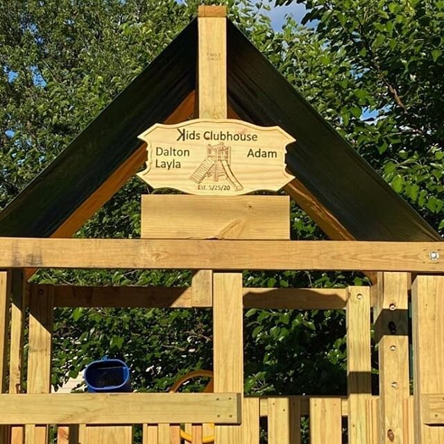 Look what found a home. @vectricltd @inventables #xcarve @toolstoday #cncrouting #playground #custommade @hilliardchamber #hilliardohio #ohiomade #lasercnc #laser #woodshop #woodworking