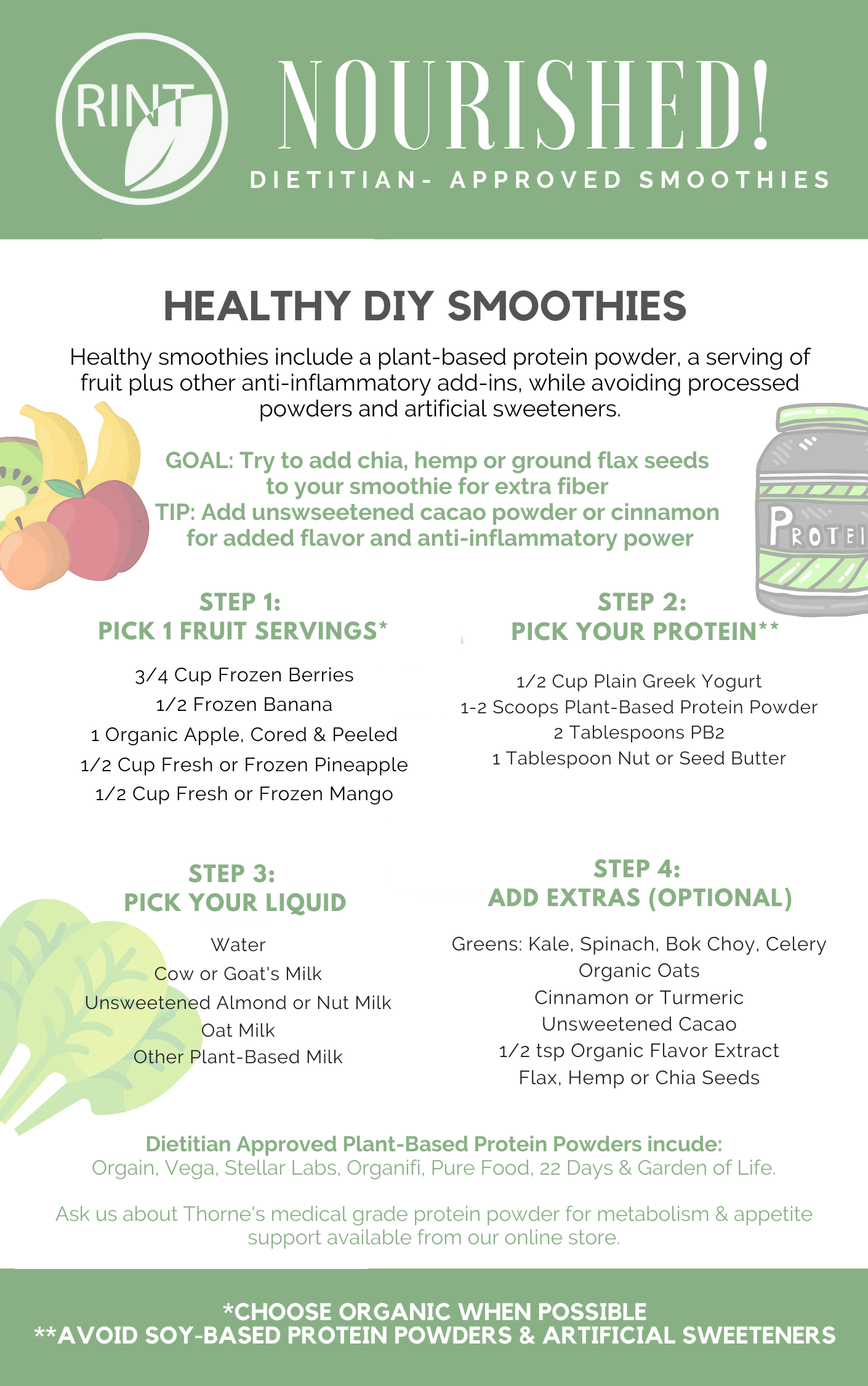 Rhode Island Nutrition Therapy — Nourished! DIY Smoothies Recipe