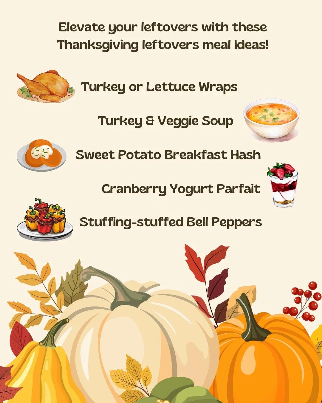 Want the full recipes on how to elevate your Thanksgiving leftovers? Head over to our blog! (Link in our bio) to SAVE these recipes to try today! 

 #dietitian #dietitiantips #dietitianeats #dietitianlife #dietitiansofinstagram