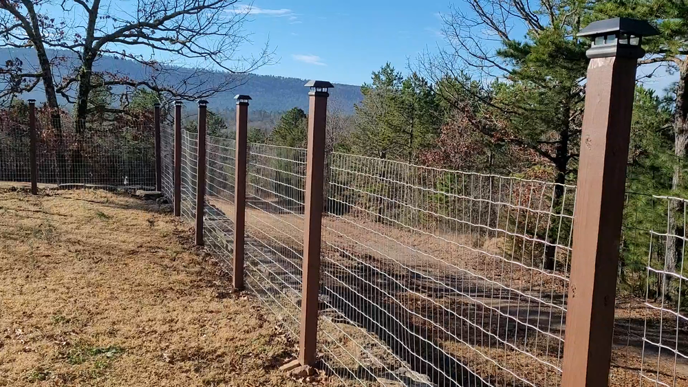 Diy Front Yard Fence Project Using 4x4 S And Stretch Woven Wire Healing Moon Farm Soapery