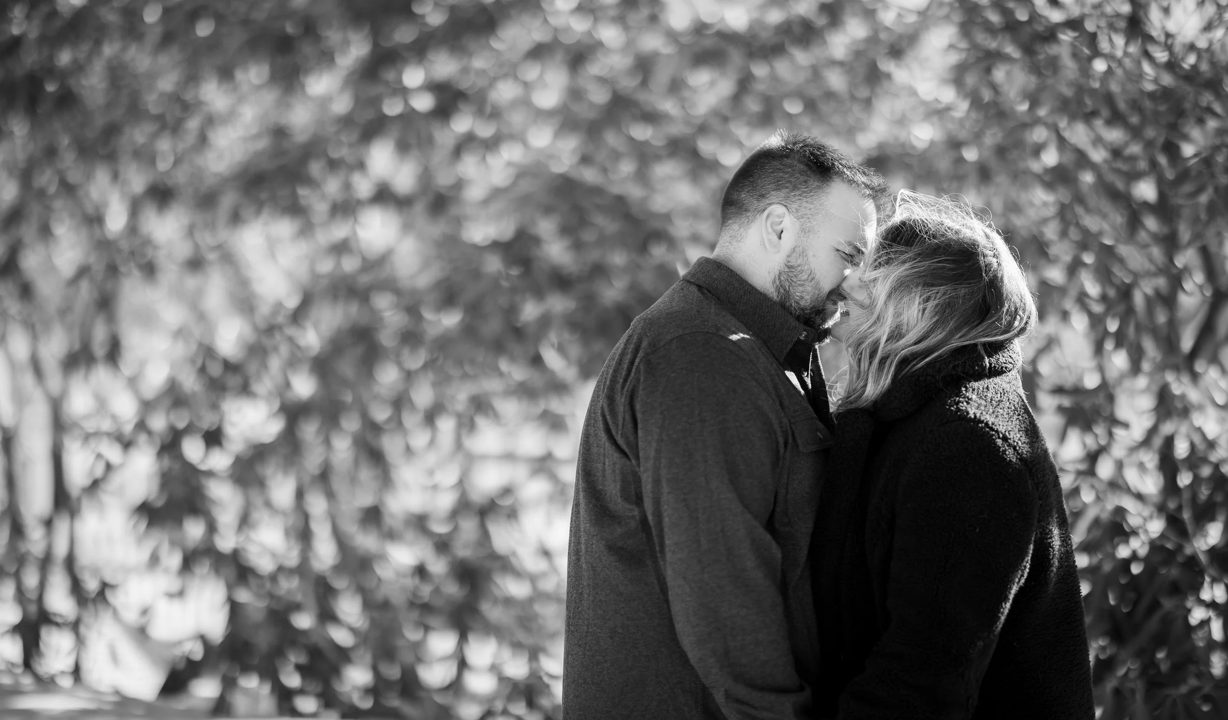 Prescott Park NH Winter Engagement Photos