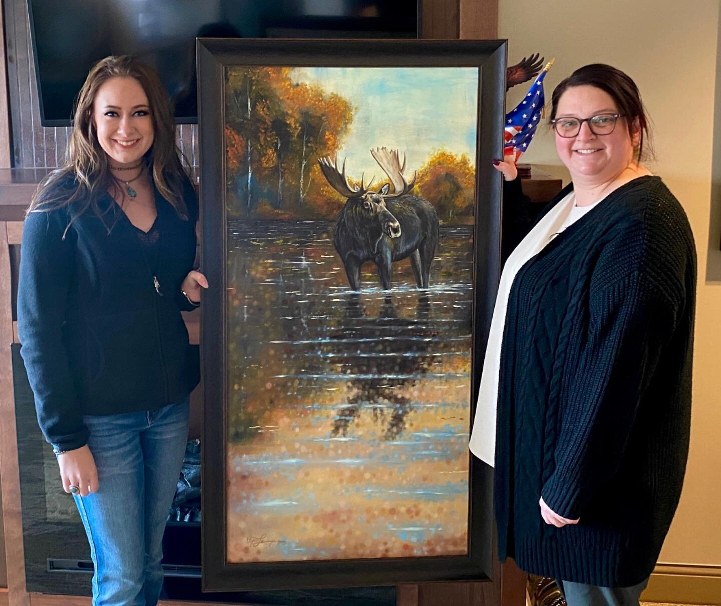 My original oil piece, &ldquo;Autumn Moose,&rdquo; is now in its new home at the Southwest Montana Veterans Home in Butte, MT! This piece was purchased by the State of Montana for the SWMT Veterans Home as a part of the @montanaartscouncil Percent-fo