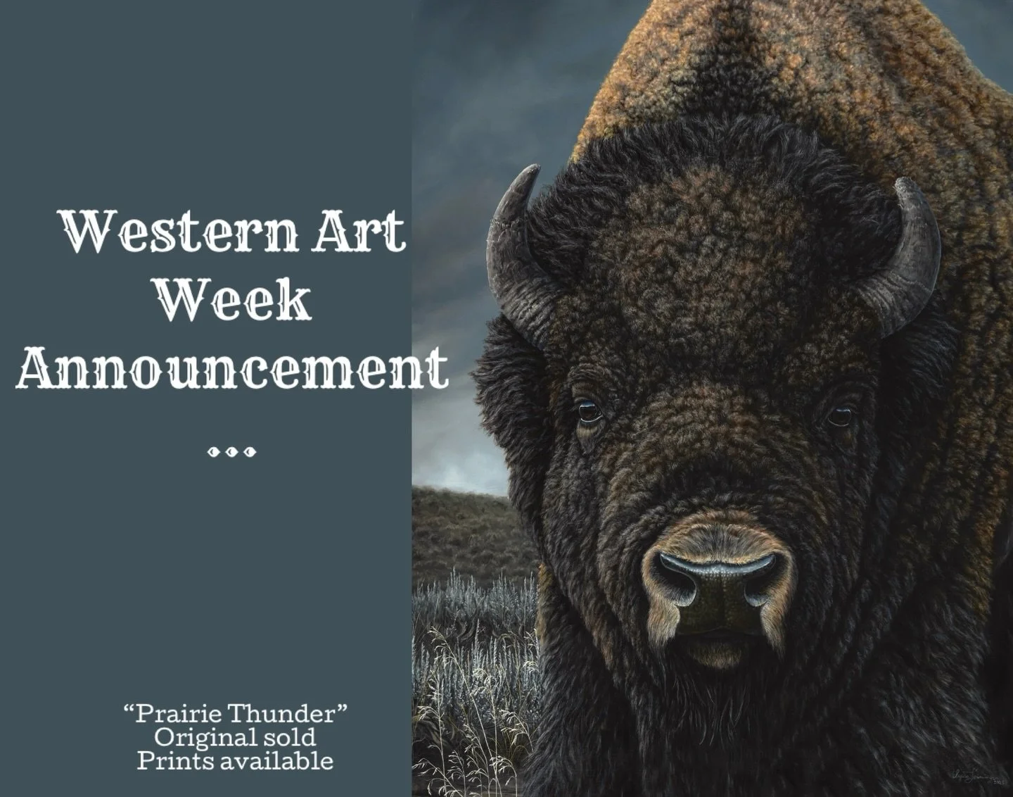 ‼️WESTERN ART WEEK ANNOUNCEMENT‼️

Due to some special opportunities and my wonderful collectors and supporters, I have made the difficult decision to not participate in Western Art Week this year. I simply don&rsquo;t have enough original artwork, n