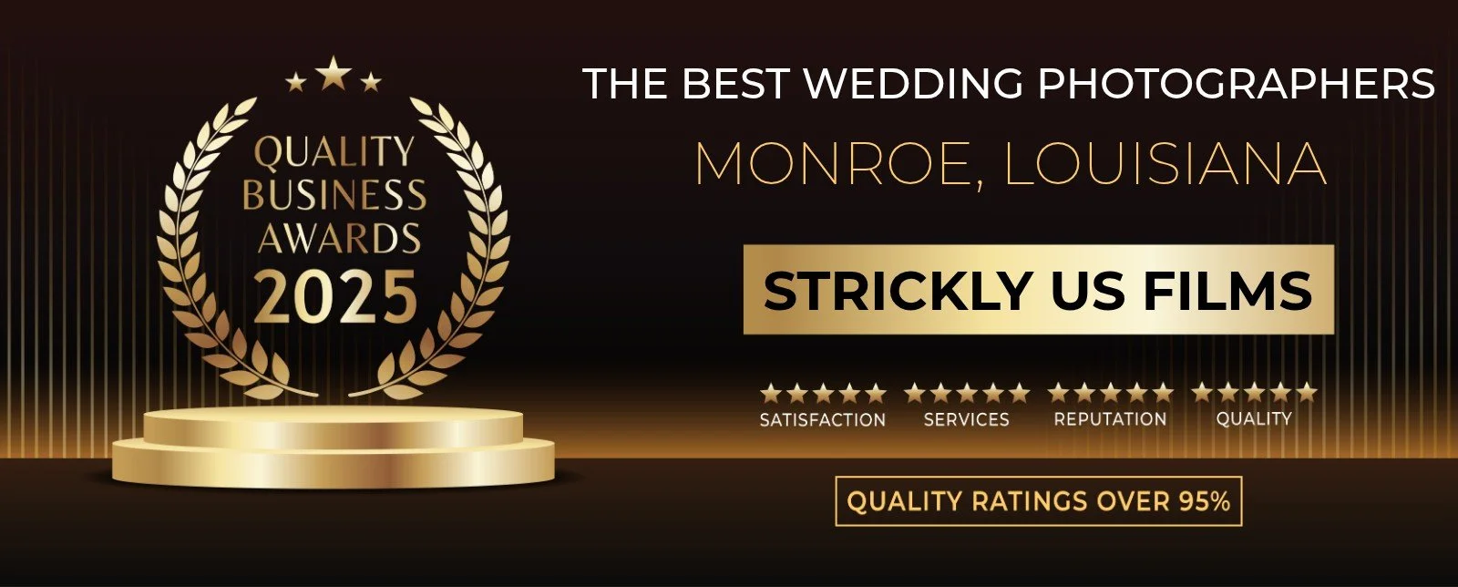 Award 2025 Best Wedding Photographer Monroe, Louisiana