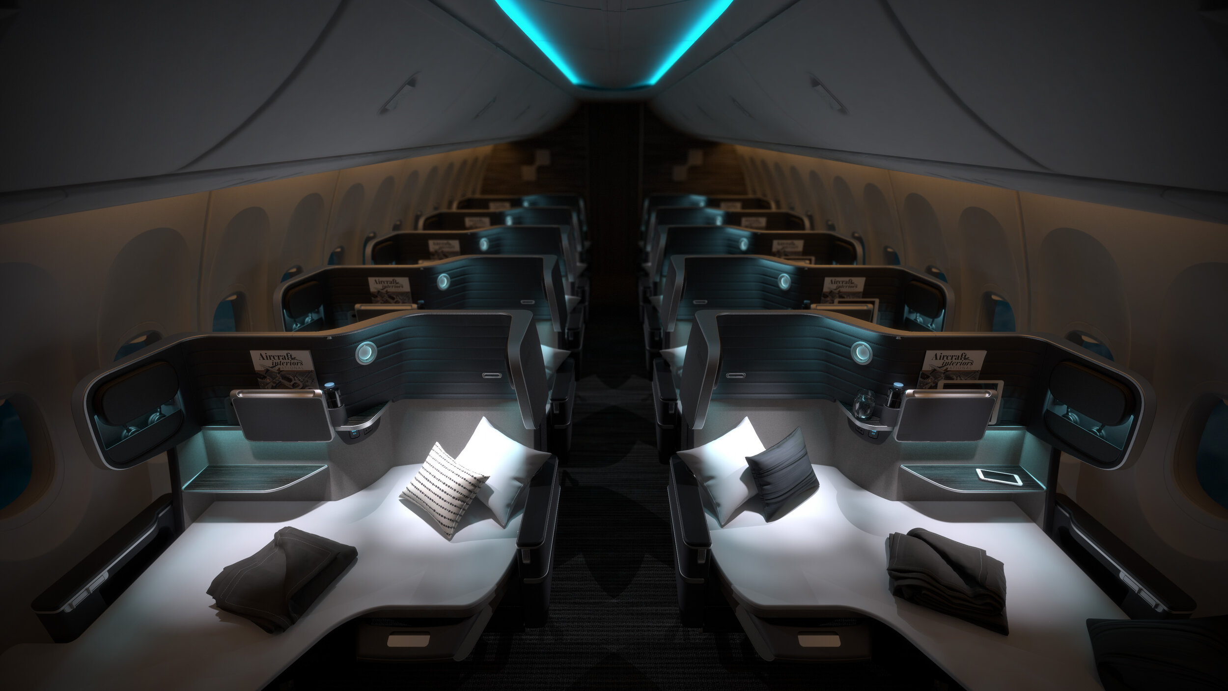 Butterfly Seats in Single-Aisle Cabin